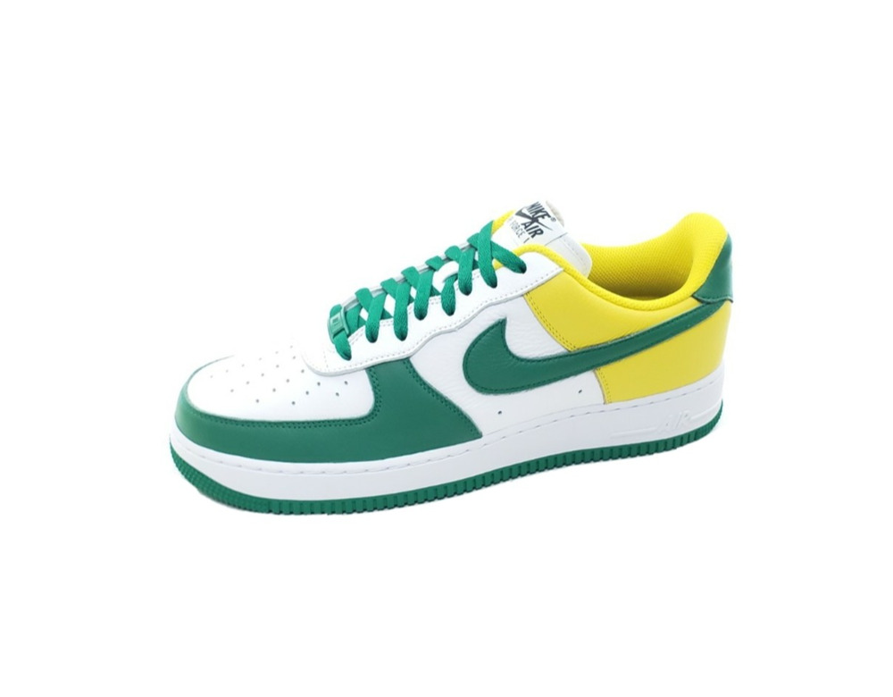 Nike Air Force 1 Low Custom Nike By You Mens Sneakers White Green Yellow US 11.5